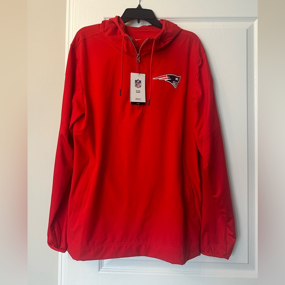 NWT - Nike New England Patriots Red Pullover / Hoodie / Jacket